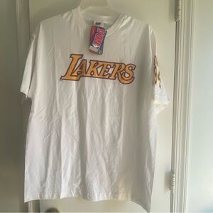 1990s Nike Swoosh NBA Lakers Shaquille‎ O’Neal #34 White T-Shirt NWT Large
